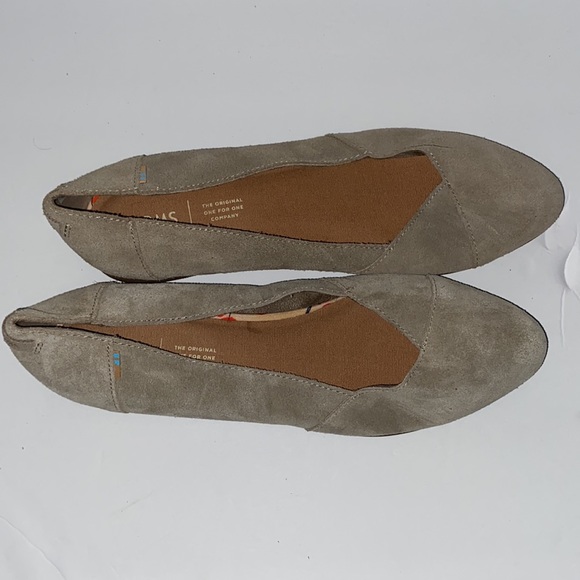 TOMS shoes Julie Desert Taupe flats size 10 great condition. - Picture 12 of 12